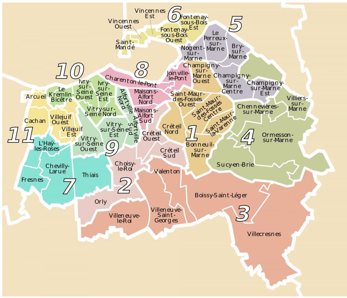 Mapa de Val-de-Marne