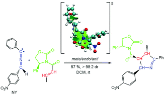 Graphical abstract: An MEDT study of the carbenoid-type [3 + 2] cycloaddition reactions of nitrile ylides with electron-deficient chiral oxazolidinones