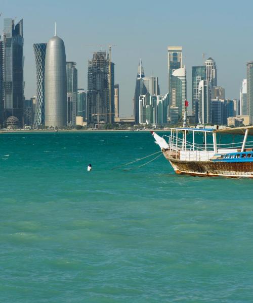 A beautiful view of Doha serviced by Hamad International Airport.