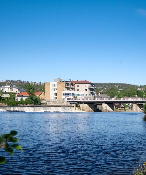 Kongsberg şehrinden güzel bir manzara