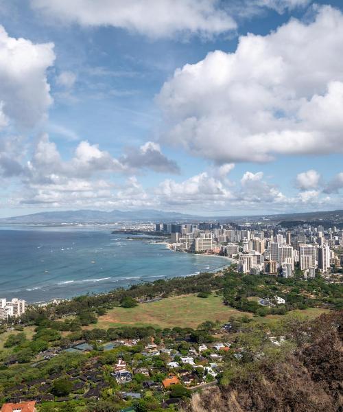 Piękny widok na miasto Honolulu