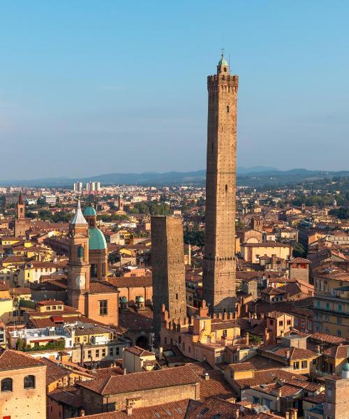 Bologna Guglielmo Marconi Havaalanı noktasına yakın Bologna şehrinden güzel bir manzara