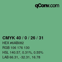 Color code: CMYK 40 / 0 / 26 / 31 | qconv.com