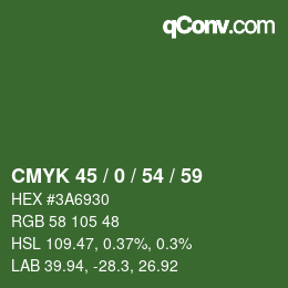 Color code: CMYK 45 / 0 / 54 / 59 | qconv.com