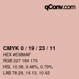 Code couleur: CMYK 0 / 19 / 23 / 11 | qconv.com