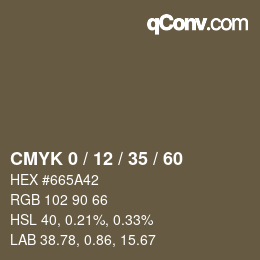 Farbcode: CMYK 0 / 12 / 35 / 60 | qconv.com