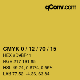 Color code: CMYK 0 / 12 / 70 / 15 | qconv.com