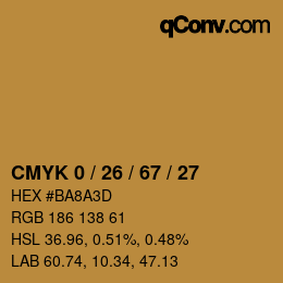 Color code: CMYK 0 / 26 / 67 / 27 | qconv.com