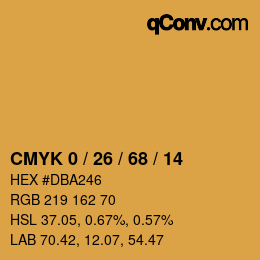 Código de color: CMYK 0 / 26 / 68 / 14 | qconv.com