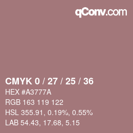 Código de color: CMYK 0 / 27 / 25 / 36 | qconv.com