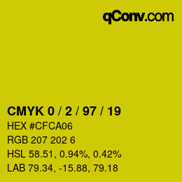 Color code: CMYK 0 / 2 / 97 / 19 | qconv.com