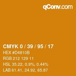 Color code: CMYK 0 / 39 / 95 / 17 | qconv.com