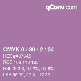 カラーコード: CMYK 0 / 30 / 2 / 34 | qconv.com