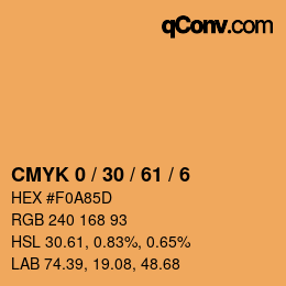 Color code: CMYK 0 / 30 / 61 / 6 | qconv.com