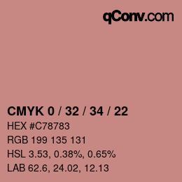 Color code: CMYK 0 / 32 / 34 / 22 | qconv.com