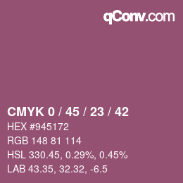 Color code: CMYK 0 / 45 / 23 / 42 | qconv.com