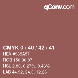 カラーコード: CMYK 0 / 40 / 42 / 41 | qconv.com