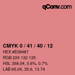 Código de color: CMYK 0 / 41 / 40 / 12 | qconv.com