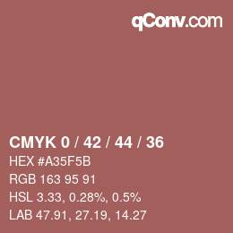 Color code: CMYK 0 / 42 / 44 / 36 | qconv.com