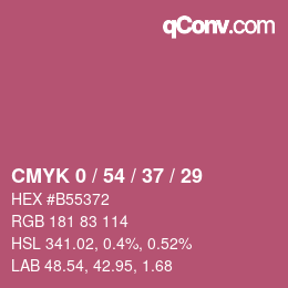 Color code: CMYK 0 / 54 / 37 / 29 | qconv.com