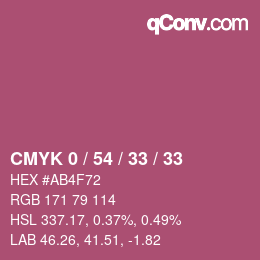 Color code: CMYK 0 / 54 / 33 / 33 | qconv.com