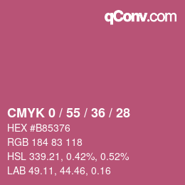 Código de color: CMYK 0 / 55 / 36 / 28 | qconv.com