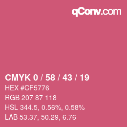 Código de color: CMYK 0 / 58 / 43 / 19 | qconv.com