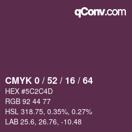 Color code: CMYK 0 / 52 / 16 / 64 | qconv.com