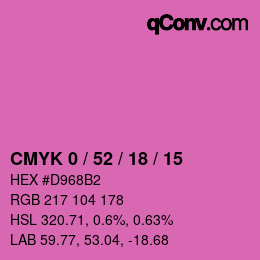 Código de color: CMYK 0 / 52 / 18 / 15 | qconv.com