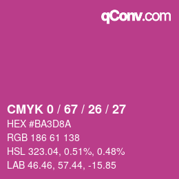 Color code: CMYK 0 / 67 / 26 / 27 | qconv.com