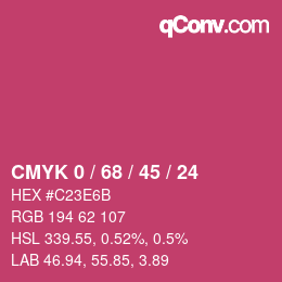 Código de color: CMYK 0 / 68 / 45 / 24 | qconv.com