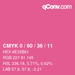 Código de color: CMYK 0 / 60 / 36 / 11 | qconv.com