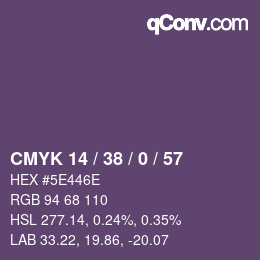 Código de color: CMYK 14 / 38 / 0 / 57 | qconv.com