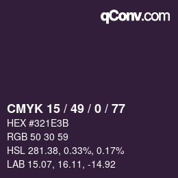 Código de color: CMYK 15 / 49 / 0 / 77 | qconv.com