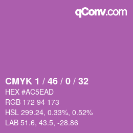 カラーコード: CMYK 1 / 46 / 0 / 32 | qconv.com