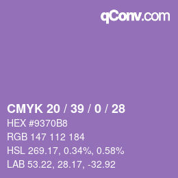 Código de color: CMYK 20 / 39 / 0 / 28 | qconv.com