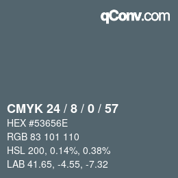 Color code: CMYK 24 / 8 / 0 / 57 | qconv.com