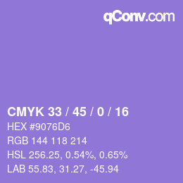 Color code: CMYK 33 / 45 / 0 / 16 | qconv.com