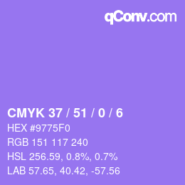 Código de color: CMYK 37 / 51 / 0 / 6 | qconv.com