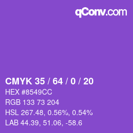 Código de color: CMYK 35 / 64 / 0 / 20 | qconv.com