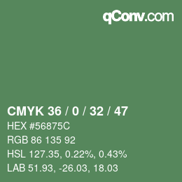 Color code: CMYK 36 / 0 / 32 / 47 | qconv.com