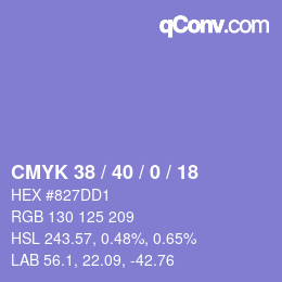 Color code: CMYK 38 / 40 / 0 / 18 | qconv.com