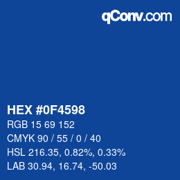 Color code: HEX #0F4598 | qconv.com