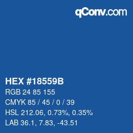 Color code: HEX #18559B | qconv.com