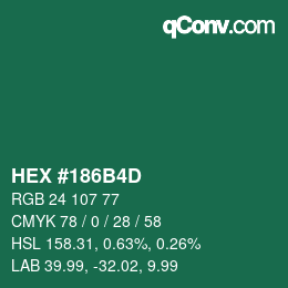 Código de color: HEX #186B4D | qconv.com