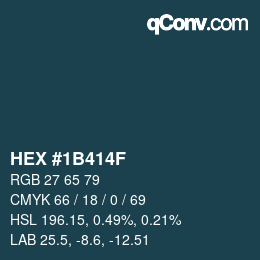 Código de color: HEX #1B414F | qconv.com