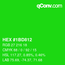 Color code: HEX #1BD812 | qconv.com