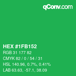 Color code: HEX #1FB152 | qconv.com