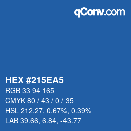 Color code: HEX #215EA5 | qconv.com