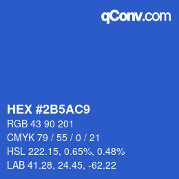 Color code: HEX #2B5AC9 | qconv.com